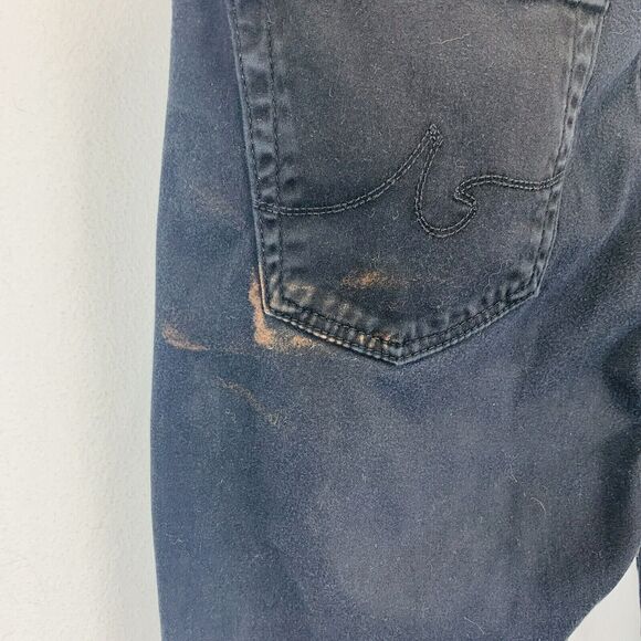 Adriano Goldschmied Jeans The Stevie Slim Straight Leg Jeans Black Mid Rise 27 - Picture 9 of 11